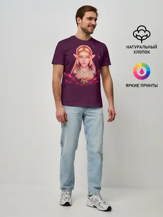 Мужская базовая футболка / Принцесса Зельда