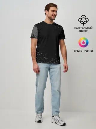 Мужская базовая футболка / СЕРЫЕ БРЫЗГИ | GREY SPRAY