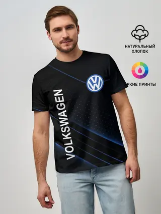 Мужская базовая футболка / Volkswagen, sport