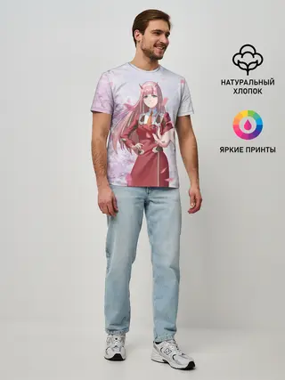 Мужская базовая футболка / ноль два рука