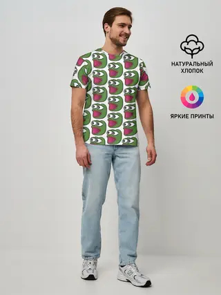 Мужская базовая футболка / Poggers Pattern