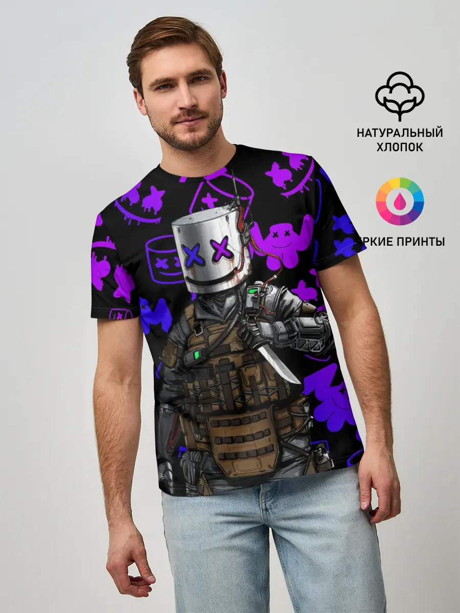 Мужская базовая футболка / MARSHMELLO FORTNITE