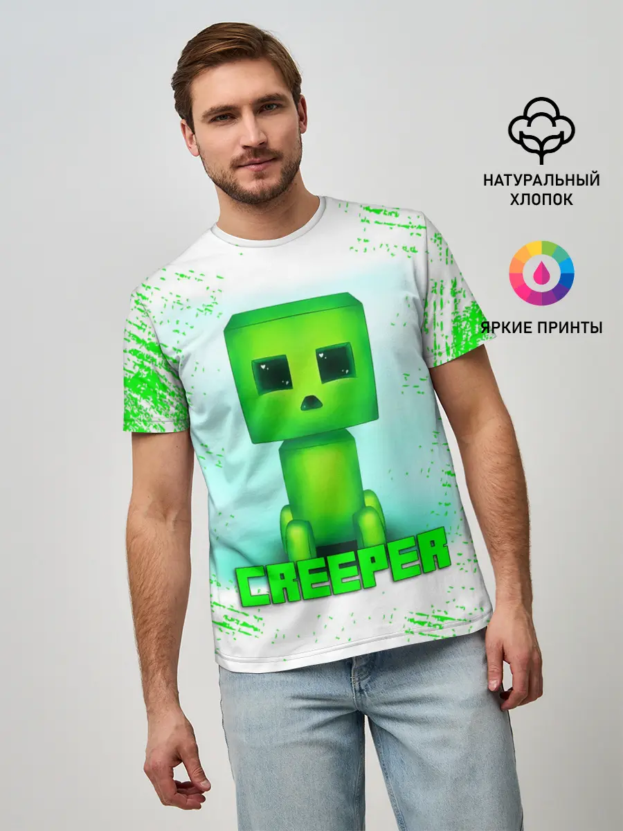 Мужская базовая футболка / MINECRAFT CREEPER