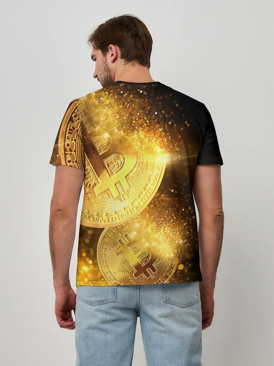 Мужская базовая футболка / БИТКОИН ЗОЛОТО | BITCOIN GOLD