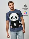 Мужская базовая футболка / Милая Панда