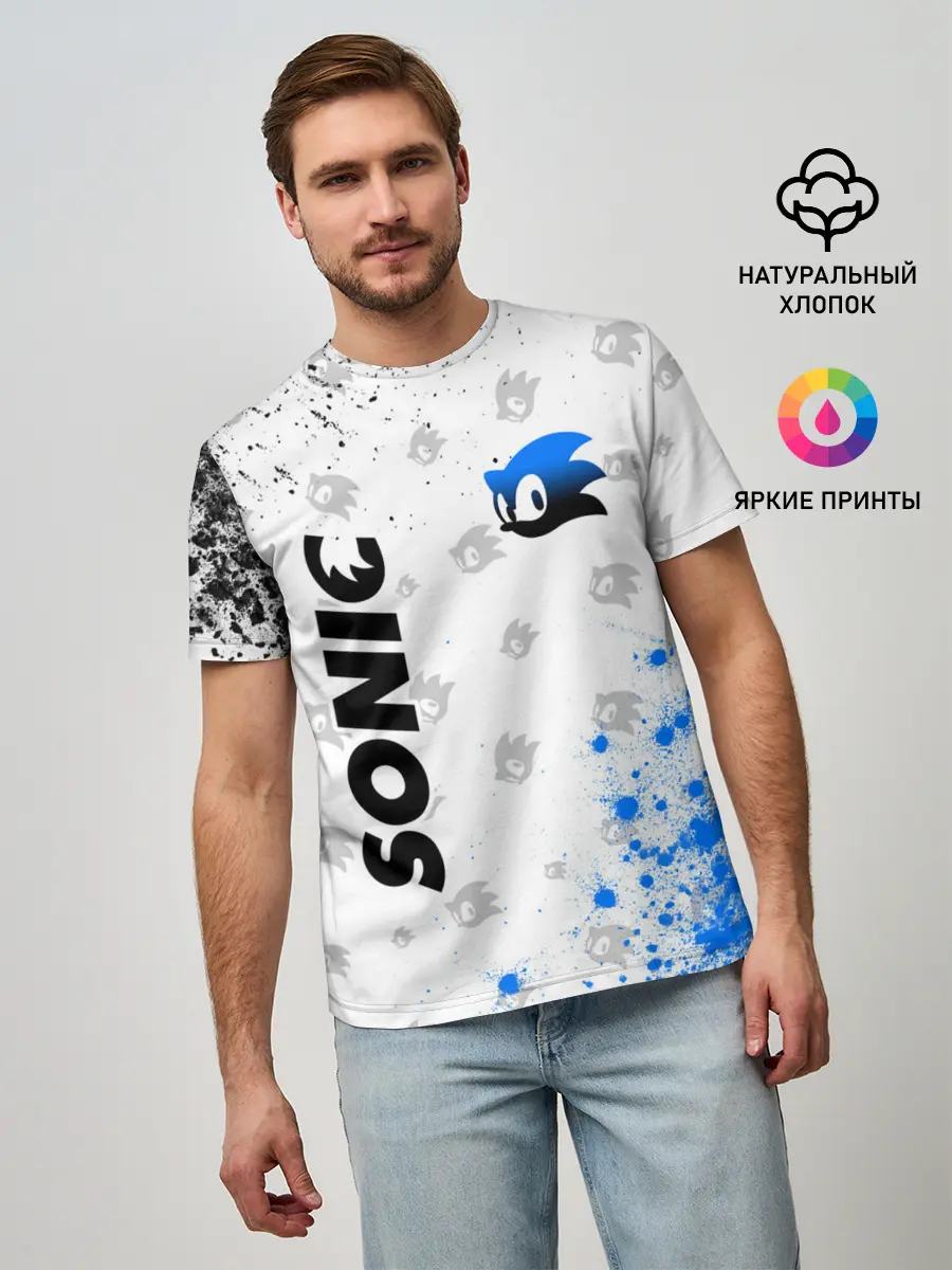 Мужская базовая футболка / СОНИК / SONIC