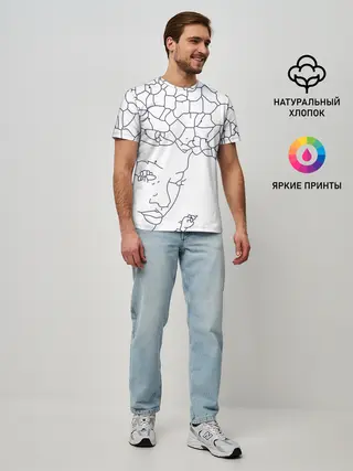 Мужская базовая футболка / Афро абстракция