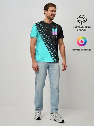 Мужская базовая футболка / BTS / БТС