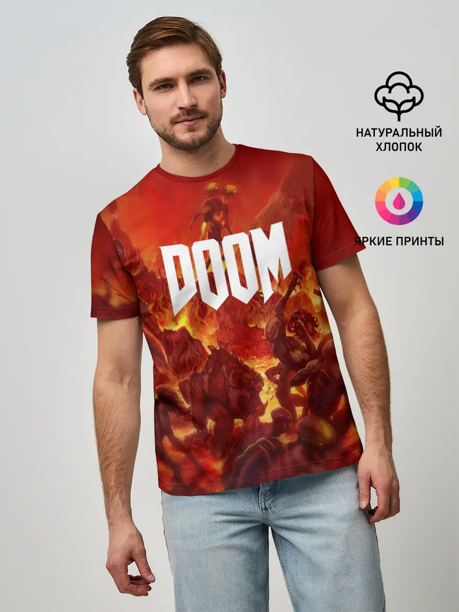 Мужская базовая футболка / DOOM