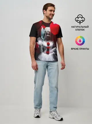 Мужская базовая футболка / Плохая девочка с красными шарами