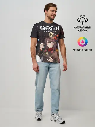 Мужская базовая футболка / Hu Tao