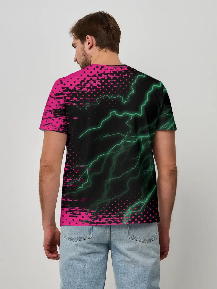 Мужская базовая футболка / Игра в кальмара разряд молнии.