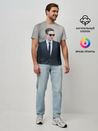 Мужская базовая футболка / Роберт Паттинсон