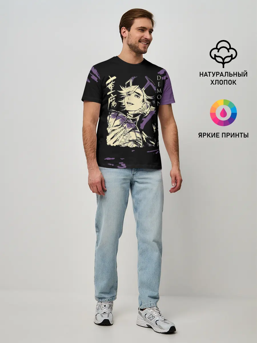 Мужская базовая футболка / Demon Slayer: Kimetsu no Yaiba