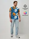 Мужская базовая футболка / ЧЕРЕПА И ТЫКВЫ | HALLOWEEN