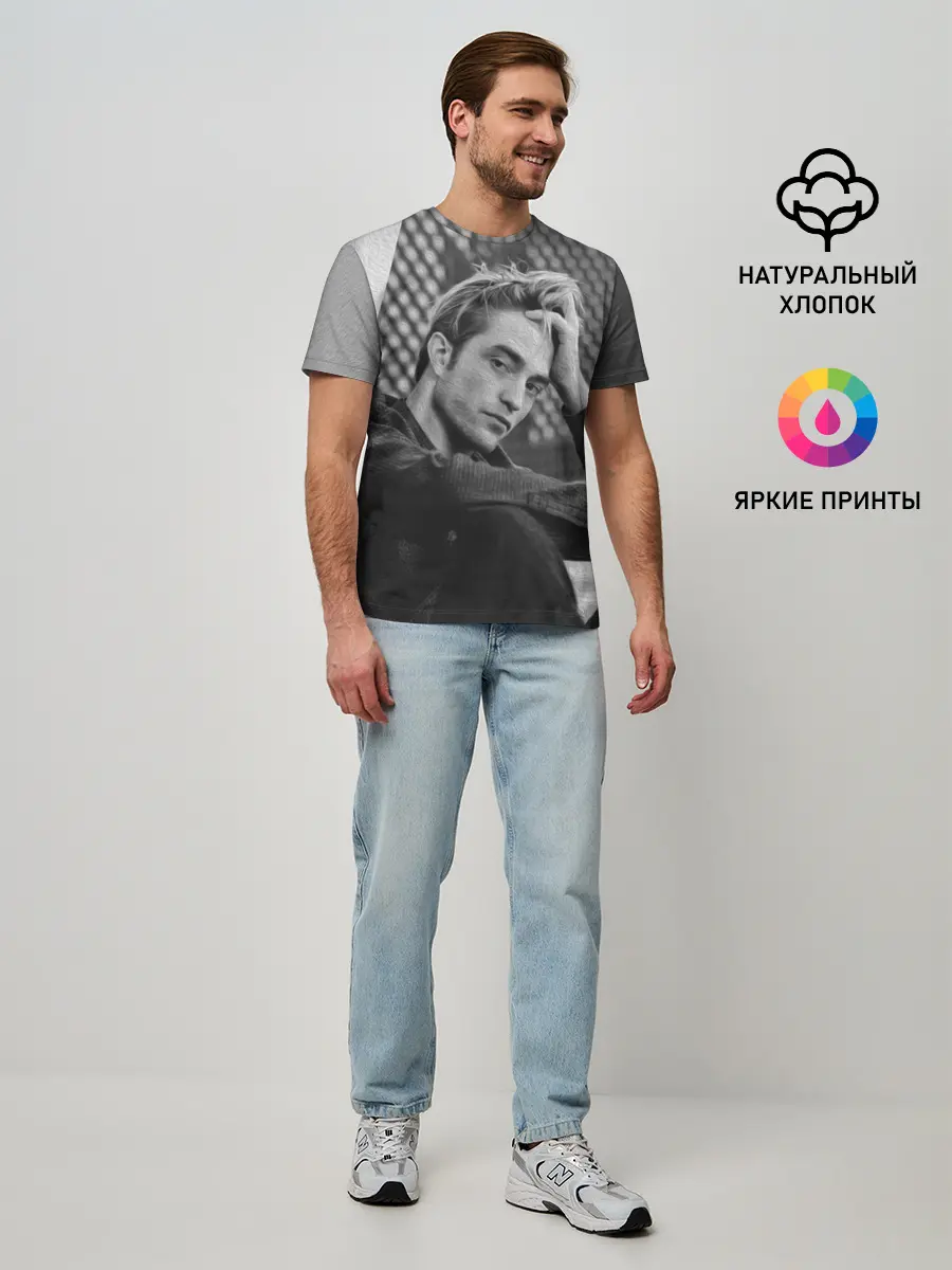 Мужская базовая футболка / Роберт Паттинсон