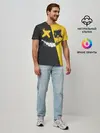 Мужская базовая футболка / Yellow and Black Emoji