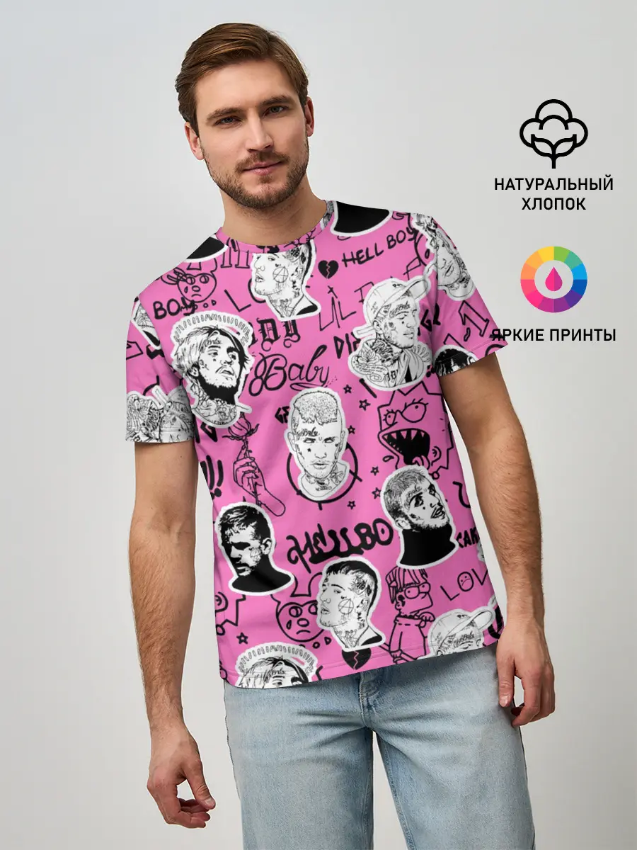 Мужская базовая футболка / LIL PEEP