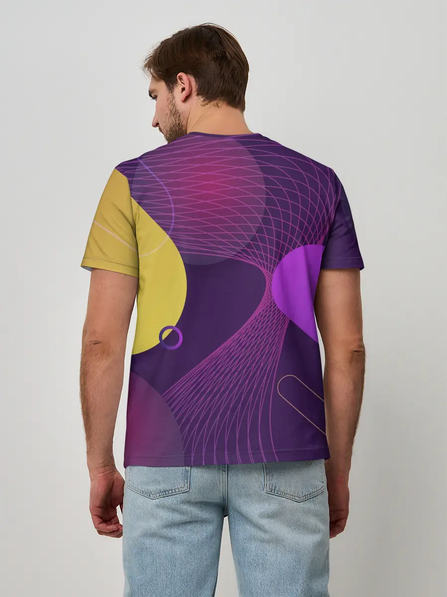 Мужская базовая футболка / ГЕОМЕТРИЧЕСКИЕ ЛИНИИ