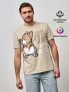 Мужская базовая футболка / Милый Корги