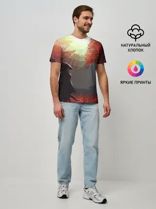 Мужская базовая футболка / Самурай