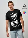 Мужская базовая футболка / Horse racing