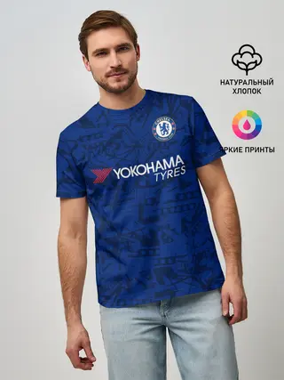 Мужская базовая футболка / Chelsea home 19-20