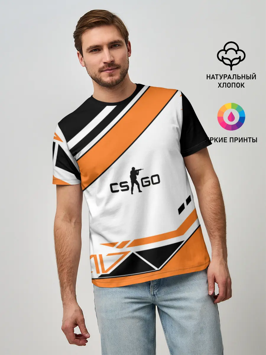 Мужская базовая футболка / Cs Go Asiimov Style #2