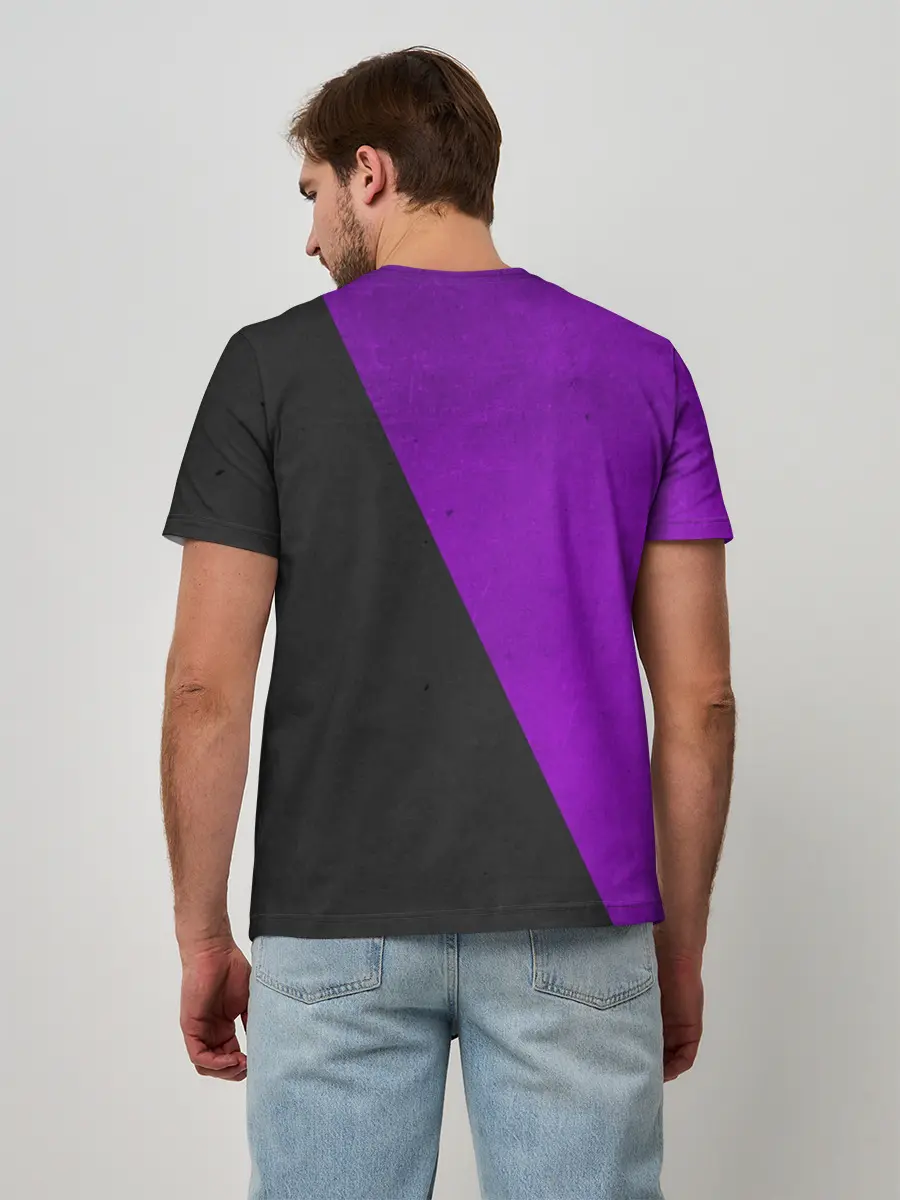 Мужская базовая футболка / Purple Smile