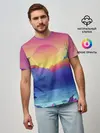 Мужская базовая футболка / Красочные Горы