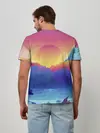Мужская базовая футболка / Красочные Горы
