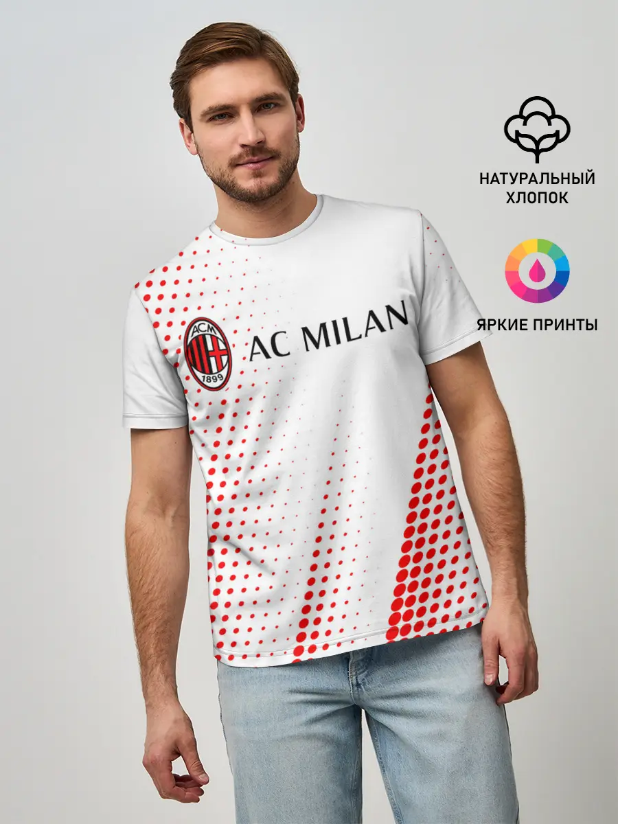 Мужская базовая футболка / AC MILAN / МИЛАН