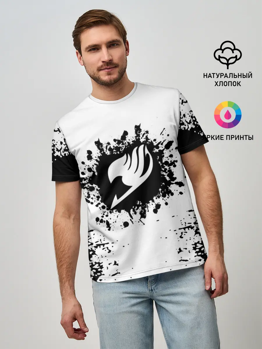 Мужская базовая футболка / Хвост Феи монохромный