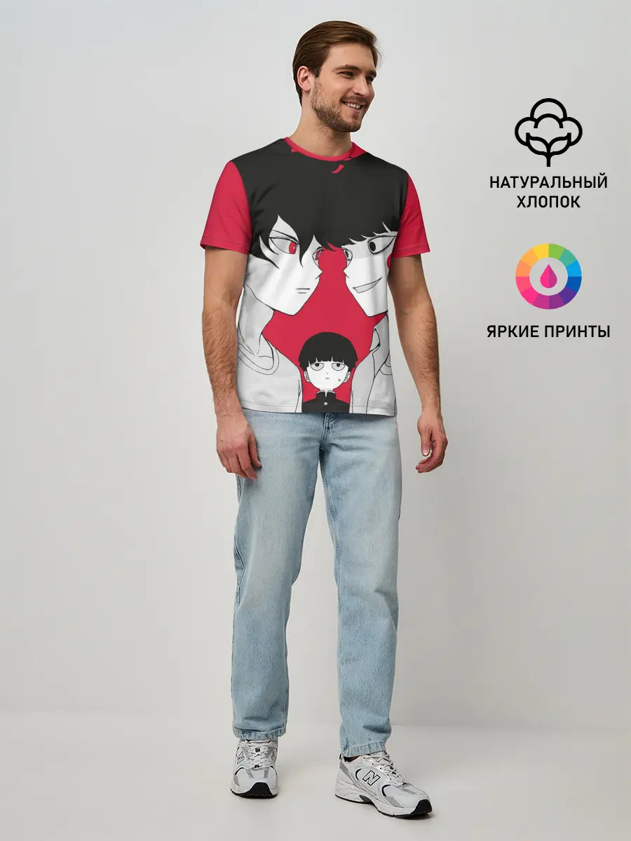 Мужская базовая футболка / Mob psycho 100 | Моб Психо 100