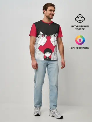 Мужская базовая футболка / Mob psycho 100 | Моб Психо 100