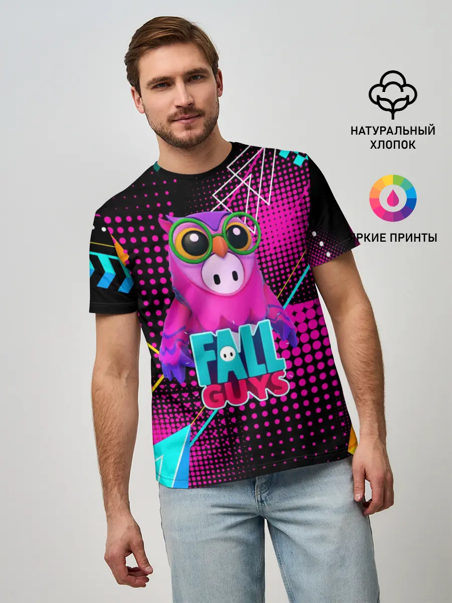 Мужская базовая футболка / Fall Guys | Saw