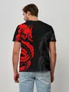 Мужская базовая футболка / КРАСНЫЙ ДРАКОН ТАТУ / RED DRAGON TATTOO