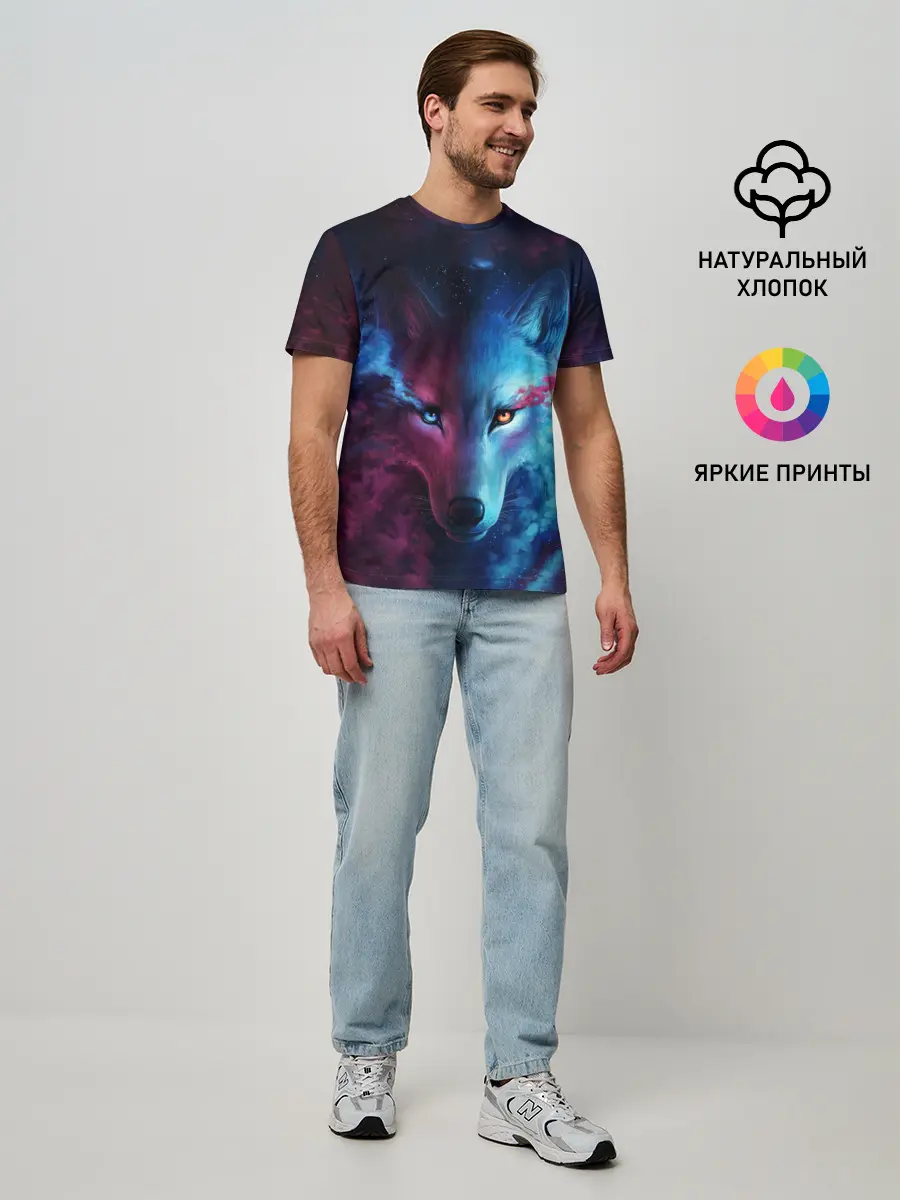 Мужская базовая футболка / ЗВЕЗДНЫЙ ВОЛК