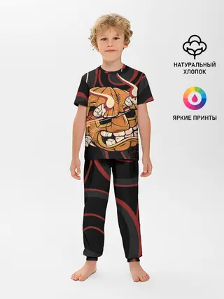 Детская пижама с брюками / Хеллоуинская тыква-хання