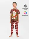 Детская пижама с брюками / Санта с защитным экраном