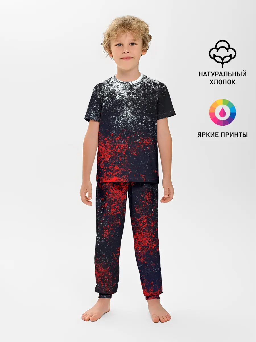 Детская пижама с брюками / Брызги красок