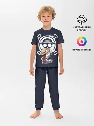 Детская пижама с брюками / Луффи рисует