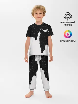 Детская пижама с брюками / Космический Кот
