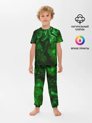 Детская пижама с брюками / Кислотные разводы