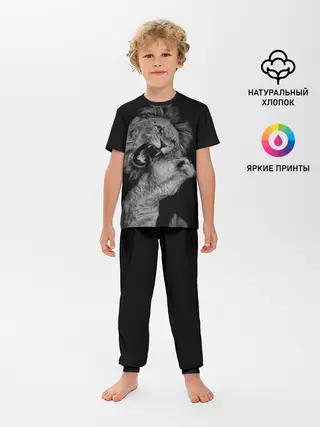 Детская пижама с брюками / Лев и львица