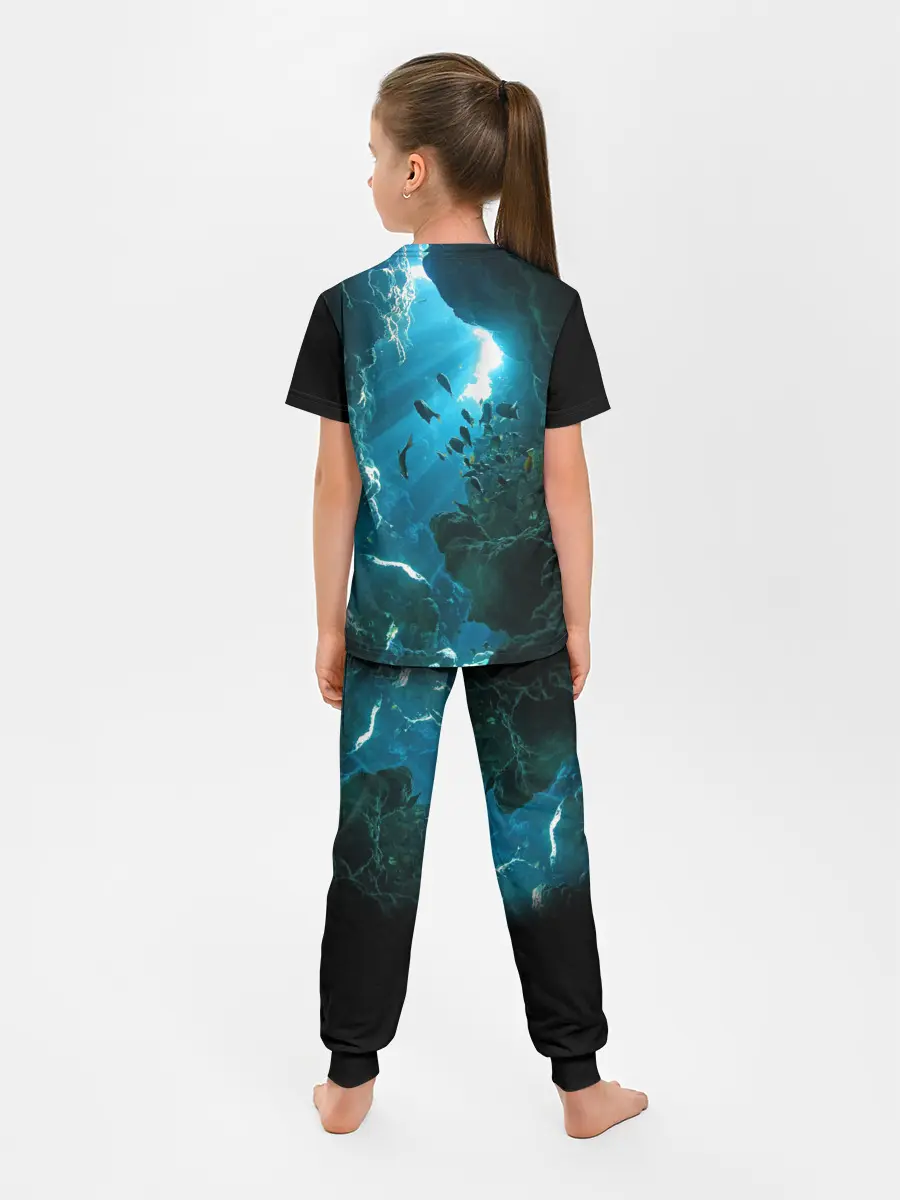 Детская пижама с брюками / Коралловые рыбки