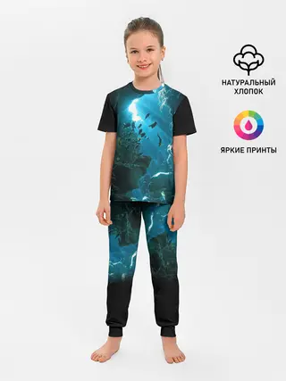 Детская пижама с брюками / Коралловые рыбки