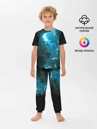 Детская пижама с брюками / Коралловые рыбки