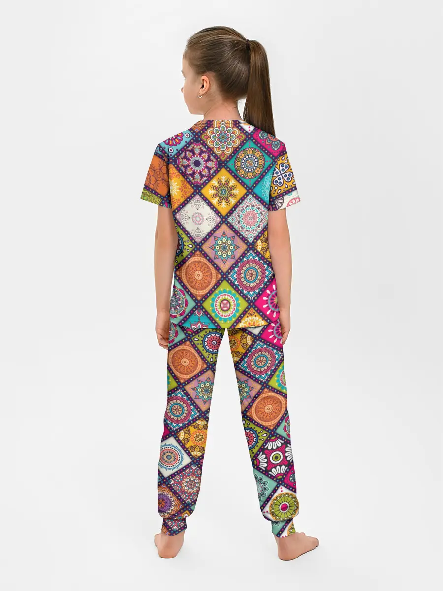 Детская пижама с брюками / Узоры мандалы