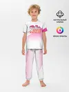 Детская пижама с брюками / Лого джоджо розовый треугольник